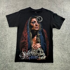 Sullen Art Collective Ryan Mullins Graphic T-Shirt Black Small Skull Tattoo Art